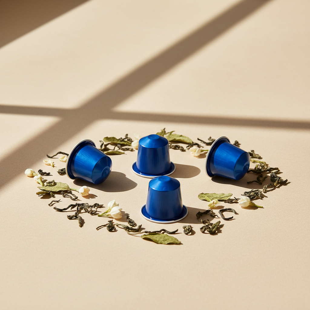 纯蓝色胶囊+茉莉花茶 宽景1