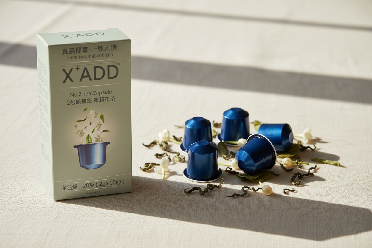 X+ADD包装盒+蓝色胶囊+茉莉花茶